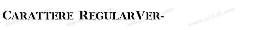 Carattere RegularVer字体转换